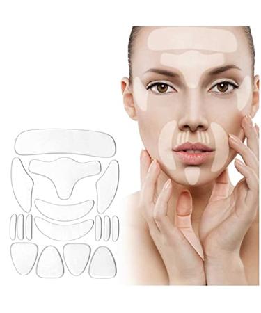 Facial patches anti -aging forehead pads eye wrinkles stripes wrinkles around mouth upper lip folding reusable wrinkle treatment smooth folds 16 pieces