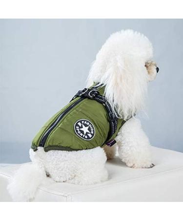 Dog Vest & Coat - Waterproof Warm Vest with Harness - 9 Colors Available | Green MM Green - Buy Online on GoSupps.com