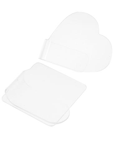 Angoily Lot de 2 Palettes D Ongles en Acrylique Transparentes Forme Carr e et C ur Palettes Portatives pour Manucure Professionnelle et Maquillage Plateaux de M lange L gers et