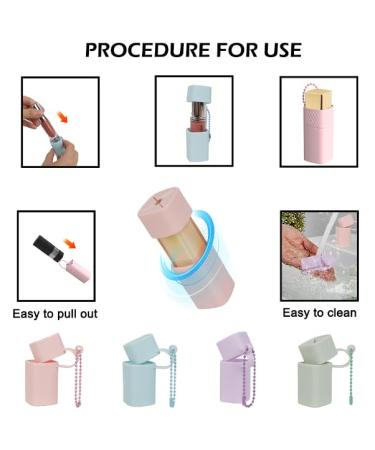 Buy 2 pcs Silicone Lip Balm Holder Keychain - Portable Lipstick Cases & Chapstick Sleeves (Pink & Blue) for Travel - Buy Online on GoSupps.com
