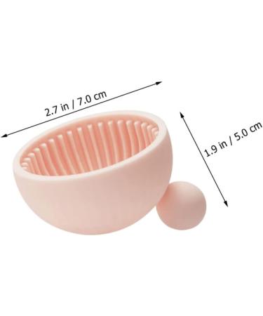 Beaupretty Make Silicone Scrub Pad Make Brush Cleaning Kit cosmetic brush cleaner bowl Cosmetic Brush Cleaning Mat Brush Cleaner Mat silicone make applicator bracket Silica gel make Brush 7x6.5cm Pink - Buy Online on GoSupps.com