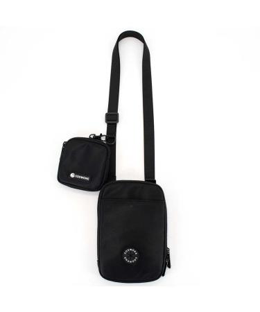 Coowone waterproof dog bag bag dog training pocket crossbody bag with a small bag Hundeleckerli bag with integrated POO bag dispenser for walks training black 3.0