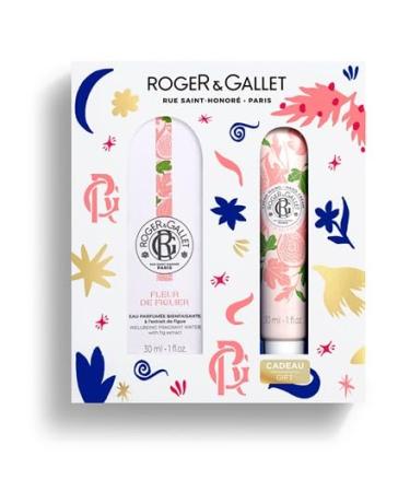 ROGER & GALLET | Fig Blossom Gift Set | 1 fl oz Wellbeing Fragrant Water | 1 oz Hand & Nail Cream | Limited Edition Fig Blossom Gift Kit