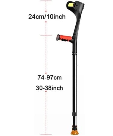 Adult Crutches Elderly Crutches Open Cuff Crutches Fracture Walker 10 Levels Height Adjustable Folding Crutches Unisex Lightweight Walker Convenient Independence - Buy Online on GoSupps.com