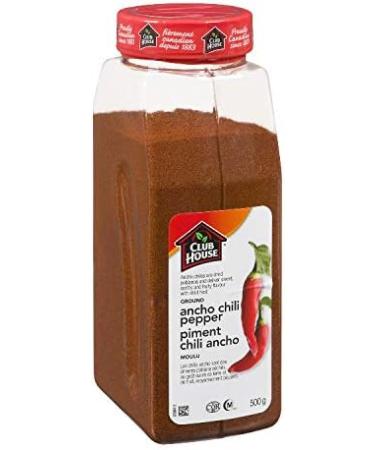 Club House Quality Natural Herbs and Spices Ground Ancho Chili Pepper 500g - Buy Online on GoSupps.com