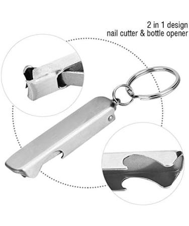 VGEBY Keyring Nail Clipper - 2 in 1 Stainless Steel Nail Cutter & Manicure Trimmer for Easy Travel | International Shipping Available - Buy Online on GoSupps.com