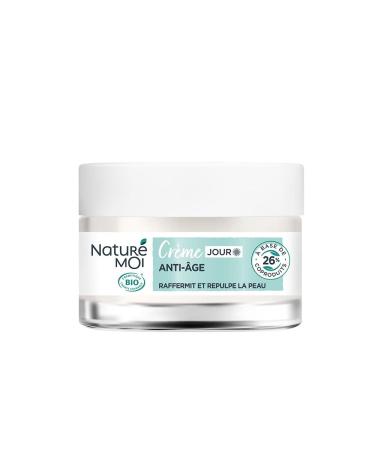Naturé Moi - Anti-Aging Day Face Cream - With Hyaluronic Acid - Plumping and Firming Face Care - Organic Grape Seed Oil - 99% Natural Origin - 50 ml - Made in France