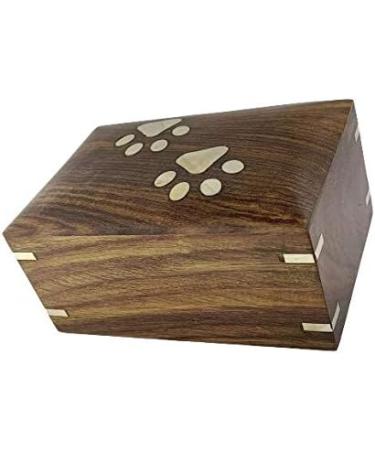 Indian Glance Rosewood Pet Urn Box - Peaceful Pet Memorial Keepsake Urn for Dogs Cats (Small : 6" x 4" x 3" - 45lbs or 20kg) - Buy Online on GoSupps.com