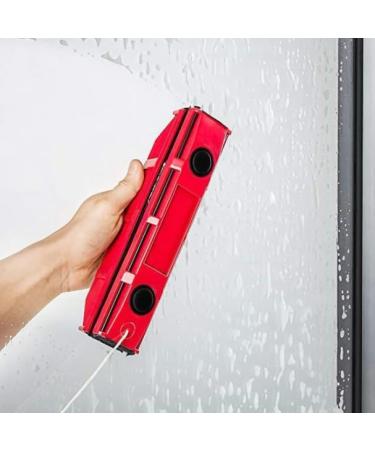 Glass Wiper Wiper Glass Double-sided Strong Magnetic High Suction Household High-level Cleaner For High-rise Window Cleaning Red - Buy Online on GoSupps.com