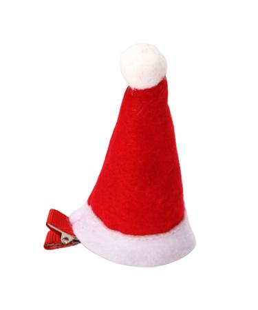 MinnowXY Christmas Hair Clip Hat Santa Hat Duckbill Clips Hat Hair Barrettes Holiday Hair Accessories