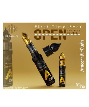 Eftina Perfume Oil Ameer Al Oudh Oud 6ML Non Alcoholic Long Lasting Fragrance Unisex Fruity 0.20-Floz Liquid Spray - Buy Online on GoSupps.com
