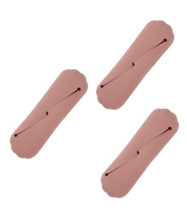 Zerodeko 3pcs Portable Eyeshadow Brush Storage Box Makeup Tool Holder Cosmetic Brush Bag Silicone Makeup Brush Bag Silicone Makeup Brush Organizer Silicone Makeup Brush Case Makeup Tool Bag