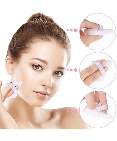 12 Triangle Velvet Powder Puffs Set - Dual-Use Makeup Puffs for Face - Washable & Soft - Ideal for Loose or Pressed Powder - Available in Various Colors - Buy Online on GoSupps.com