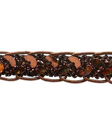 Thea Braided Sequin Trim - 3 Yards (Brown) | Shop Trims by the Yard - Buy Online on GoSupps.com