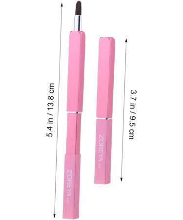 Beavorty Eyebrow Brush mini Lip Flexible Lipstick Brush Retractable Lipstick Applicator Portable Eye travel makeup brush Lip Gloss Applicator with cover telescopic brush medium Pink - Buy Online on GoSupps.com