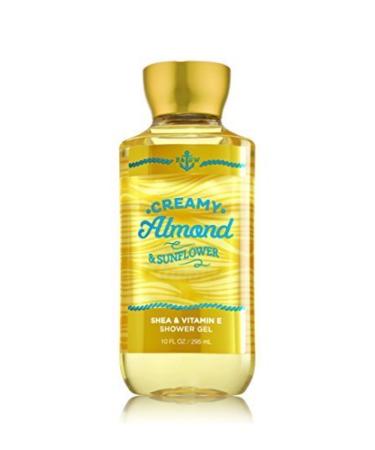 Bath and Body Works Shower Gel Creamy Almond Sunflower 10 Ounces