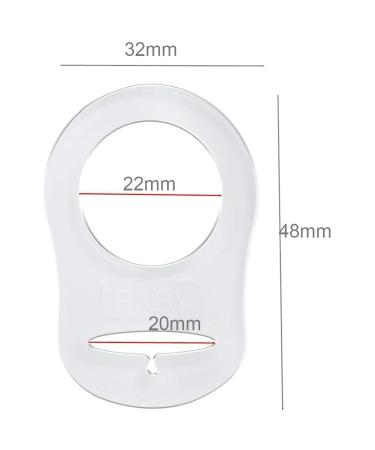 Buy Transparent Silicone Pacifier Ring & Adapter | Soft Silicone Dummy Clips & Chains for Babies - Buy Online on GoSupps.com