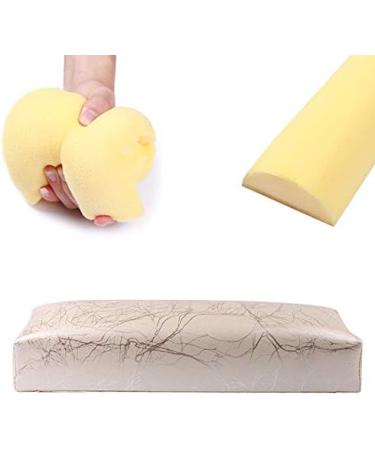 2Pcs Manicure Hand Pillow Pu Leather Hand Rest for Cushion Nail Pillow Hand Holder Armrest Rest Manicure Nail Art Accessories Tool - Silver & Gold - Buy Online on GoSupps.com