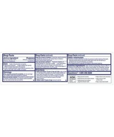 Colgate Total Fresh Mint Stripe Gel Toothpaste 3.3 oz (93g) - Pack of 2 - Buy Online on GoSupps.com