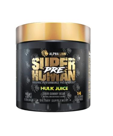 Alpha Lion Pre Workout, Sample Tubs, Increases Strength & Endurance, Powerful, Clean Energy Without Crash (14 Servings, Hulk Juice)
