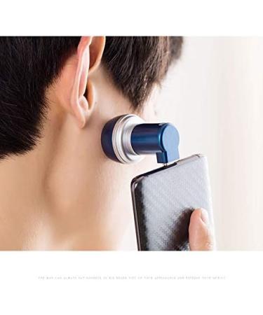 Portable Magnetic Suction Phone Razor | YMY Mini USB & Micro USB Travel Shaver for Men & Women | Electric Hair Removal Device (Blue - Buy Online on GoSupps.com