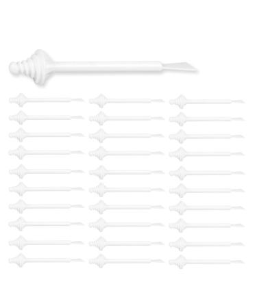 Jagowa 30pcs Nasal Wax Stick Applicator Double End Wax Applicator For Nose Eyebrow Facial Hair Cleansing Plastic Disposable Hair Removal Wax Applicator Stick