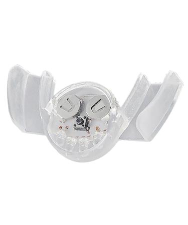 LED Flashing Light Up Teeth Glow in The Dark Mouth LED Party Favor Multicolored LED Light Up Gadget for Halloween (White)