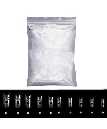 500Pieces Fake Nails Hollow Nail Tip Press On Nails Artificial Nails Full Cover Resin Fake Nails for Women Girls False Nails Smooth Artificial Nails High-Impact Strength Nails TS08