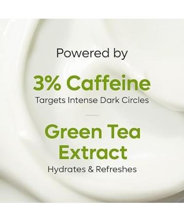Caffeine Green Tea Under Eye Cream | Reduce Fine Lines Wrinkles & Dark Circles | Cooling Gel & Roller for Men & Women - 15 ml - Buy Online on GoSupps.com