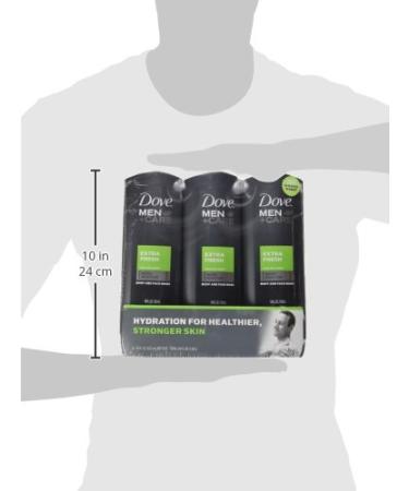 DOVE 1169195 Mens Body Wash Extra Fresh 18 oz. (Pack of 3) - Buy Online on GoSupps.com