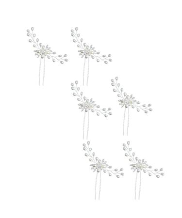 ZHIZAIHU 6 Pieces Crystal Wedding Hair Combs Hair Accessories for Girls