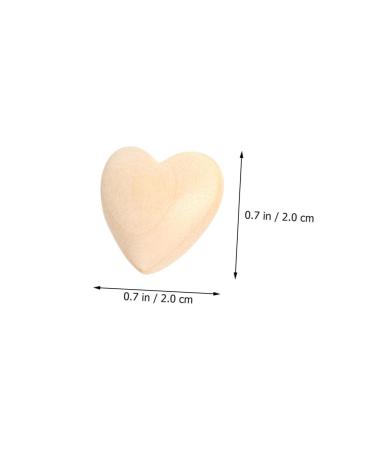 Ibasenice 50 Peach Herz Wooden Pearls for Bracelet Making | Unfinished Valentine Love Spacer Beads 2x2cm - Buy Online on GoSupps.com