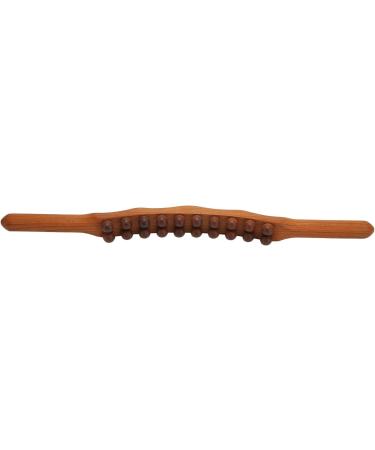 Buy Wooden Massage Stick with 20 Beads - Ergonomic Full Body Trigger Point Relaxation Tool - Buy Online on GoSupps.com