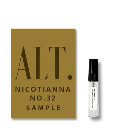 J FARELL ALT Nicotianna No 32 Perfume for Women & Men Sample Size 5mL Tobacco Vanille Dupe by ALT Fragrances Perfume Cologne - 5mL