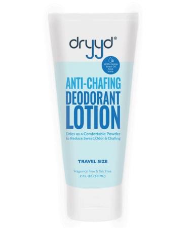 DRYYD Travel Size Deodorant Aluminum-Free Anti-Chafing Lotion Powder For Men and Women  No Talcum Powder  with Hemp Seed Oil and Aloe  Reduce Odor & Sweat On Chest  Groin  Thighs Balls Butt  Anti Itch Cream  No Added Fra...