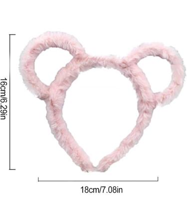 QOKLIYUI New Cute Plush Bear Ear Headband Wide Applicable Occasion And Premium Polyester Round Mouse Bear Ears Makeup Hair Hoop Grey - Buy Online on GoSupps.com