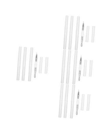 FOMIYES 16 Pcs Double-ended Silicone Liner Eye Shadows Lipstick Lip Mask Applicator Lipstick Applicator Women Makeup Tools Silicone Makeup Applicator Silicone Brush Lip Gloss 12.00X1.00X1.00CMx4pcs Whitex4pcs