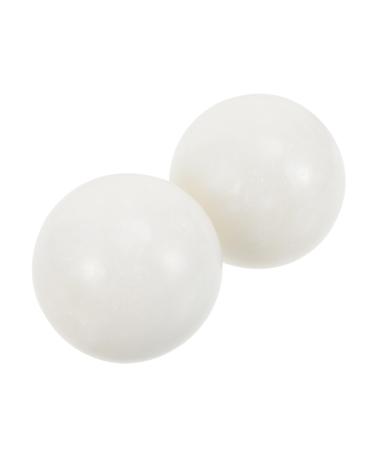 Gleavi 2 sentences massage fitness ball massage ball Gymnasium Ball Chinese health balls decorative marble balls hand massage balls handballs for stress relief stress roll 5.3x5.3cm white