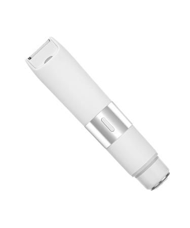 Tondeuse Poils Pubiens pour Femmes | Rasoir Double T te Imperm able | Appareil d' pilation et de Toilettage Corporel Pour Visage Jambes Aisselles Voyage Et Blanc