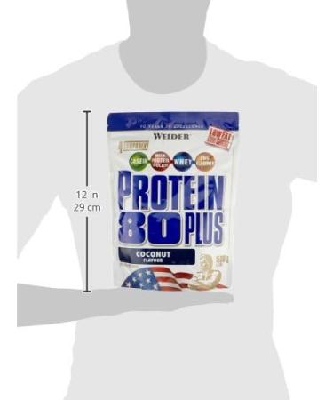 Buy WEIDER Protein 80 Plus Protein Powder - Coconut Flavor Low-Carb 2 Pack (2x500g) - Multi-Component Casein & Whey Mix for Protein Shakes - International Shipping Available - Buy Online on GoSupps.com