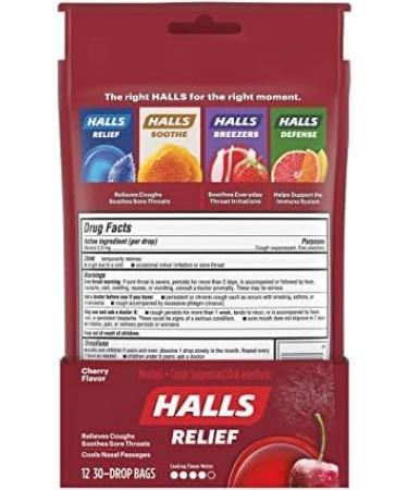 Halls Cough Suppressant Drops Cherry - 80 ct Pack of 4 - Buy Online on GoSupps.com