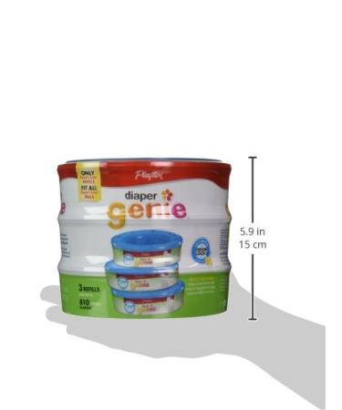 Playtex Diaper Genie Refill - 810 Count (3 Pack of 270 Each) | Odor Lock System - Buy Online on GoSupps.com