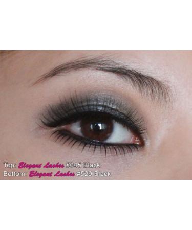 Elegant Lashes #045 Black Long Glamorous Professional Human Hair False Eyelashes - Buy Online on GoSupps.com