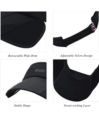 Women's AJG Summer Sun Visor Hat - Retractable Brim, Adjustable, Sun Protection Cap - Buy Online on GoSupps.com