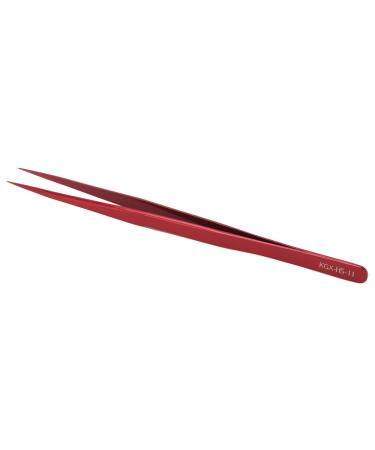 Soldering Tweezers Portable Corrosion Resistant Antimagnetic Excellent Wire Repair Tweezers for Mobile Phones Watches(Red)