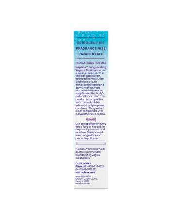 Replens Long Lasting Vaginal Moisturizer 35 g (Pack of 3) 14 Applications and One reusable applicator by Replens - Buy Online on GoSupps.com