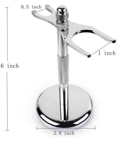 Lefeda Simply Men's Shaving Brush Set - Synthetic Brush with Bowl Holder Perfect for Razor-Cream - 2.9x6 inches Silver - Buy Online on GoSupps.com