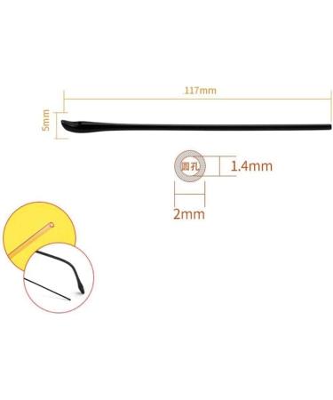 Viorno Glasses with Anti-Slip Ear Holders & Replacement Tips 2 Pairs Long Ironing Tips & Ear Pads - Optimal for Thin Metal Frames (Black) - Buy Online on GoSupps.com
