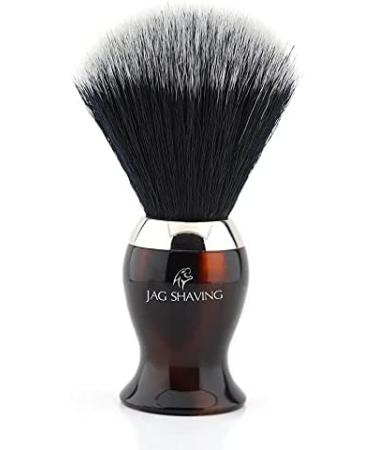 Black synthetic hair brush with resin handle brush men's shaving brush by Jag Shaving