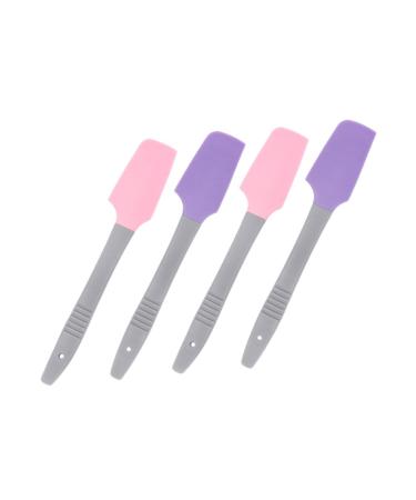 SESESFOUFU 4 pieces of filler made of silicone wax wax pencil for hair removal Hair removal Tools Cake accessories Wax mixture spoon Wax spatula Cake spatula cleaning shovel pp cosmetics